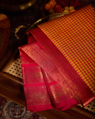 Yellow Kanchivaram Silk Saree - 045 of 105