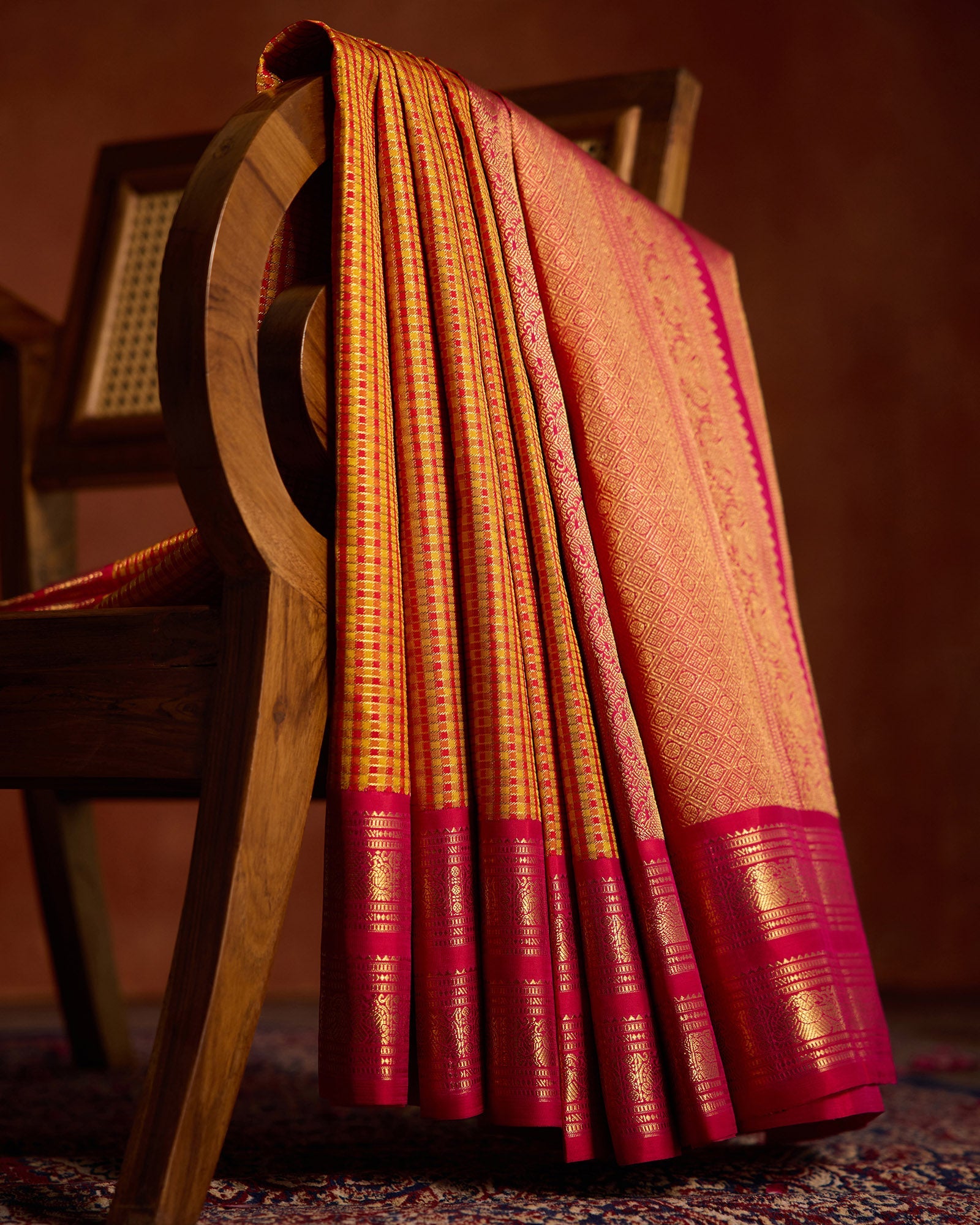 Yellow Kanchivaram Silk Saree - 045 of 105