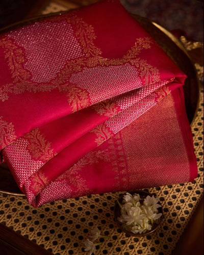 Pink Kanchivaram Kora Silk Saree - 037 of 105