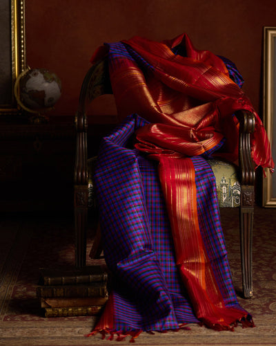 Blue Kanchivaram Silk Saree - 055 of 105