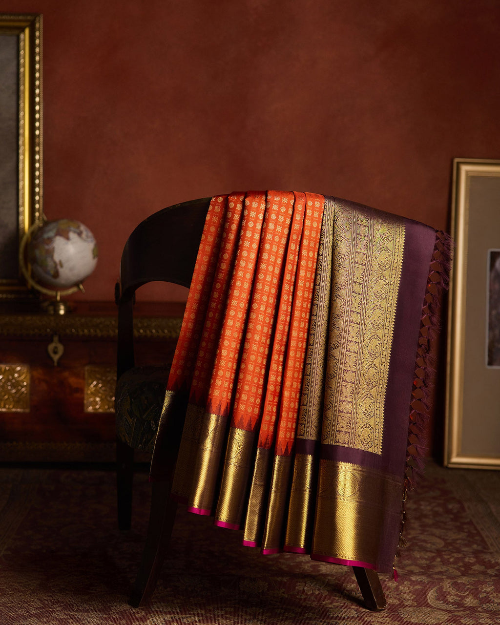Orange Kanchivaram Silk Saree - 053 of 105