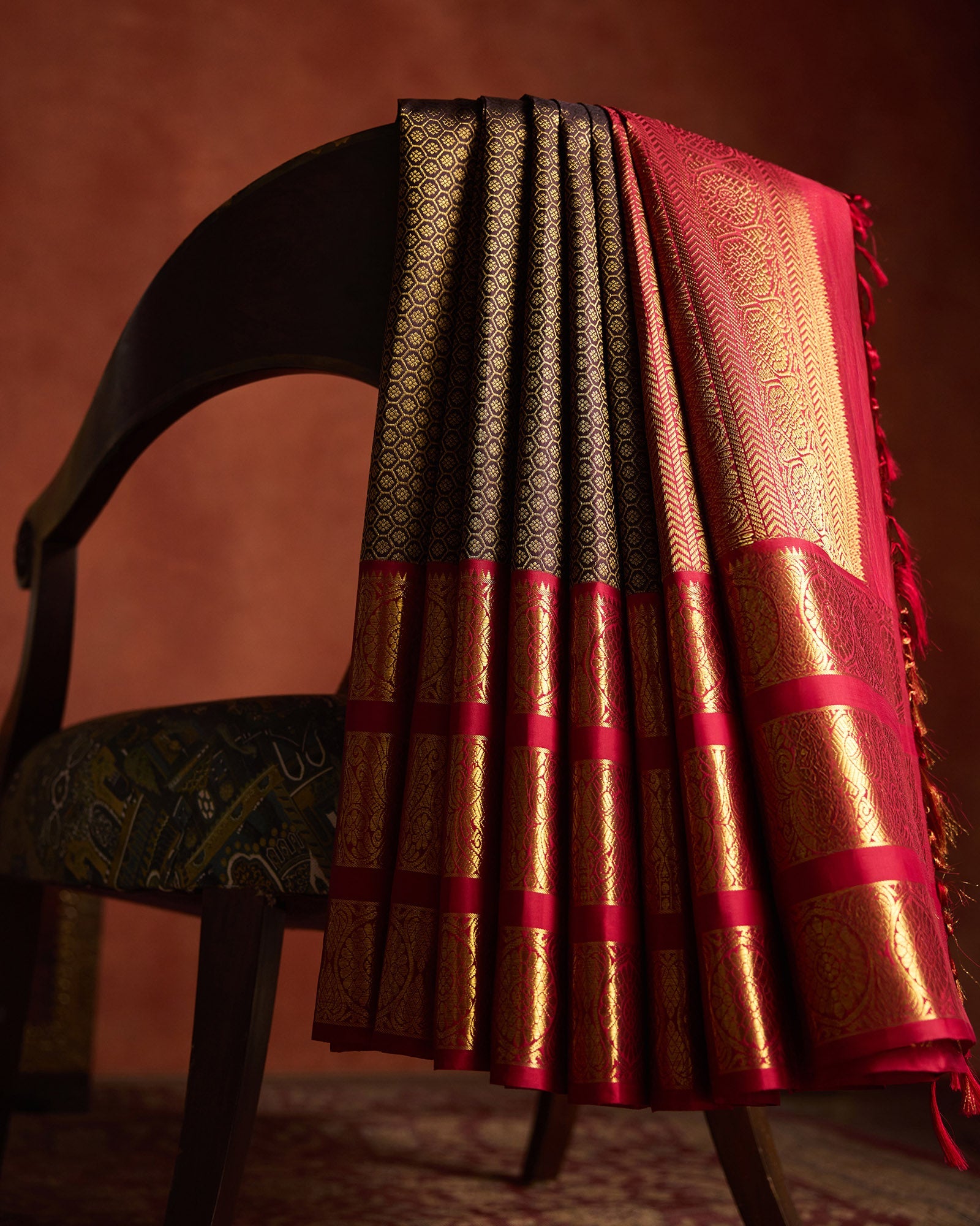 Black Kanchivaram Silk Saree - 087 of 105