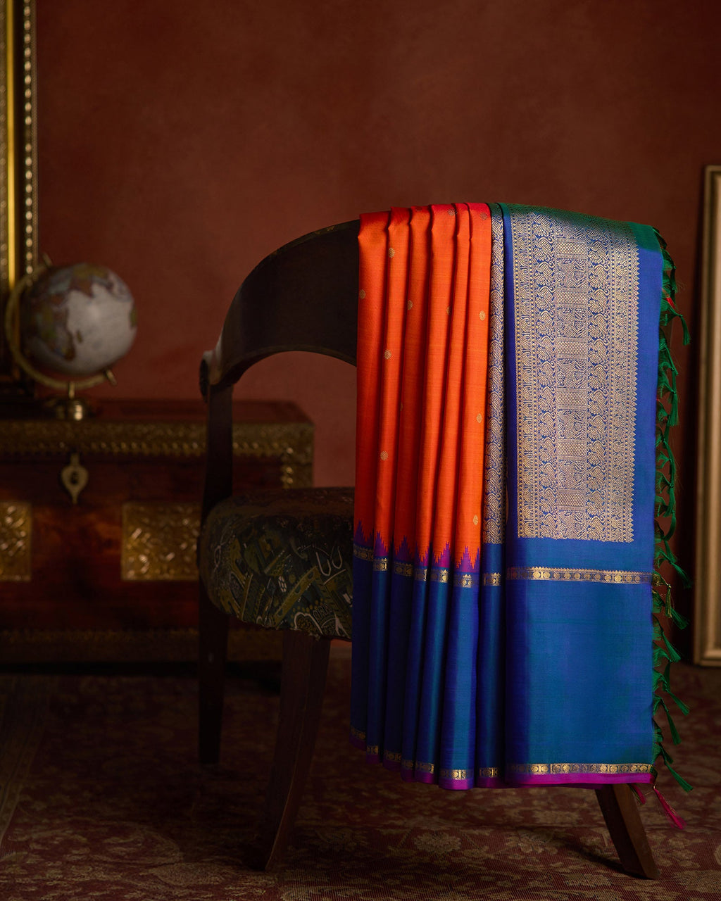 Orange Kanchivaram Silk Saree - 058 of 105