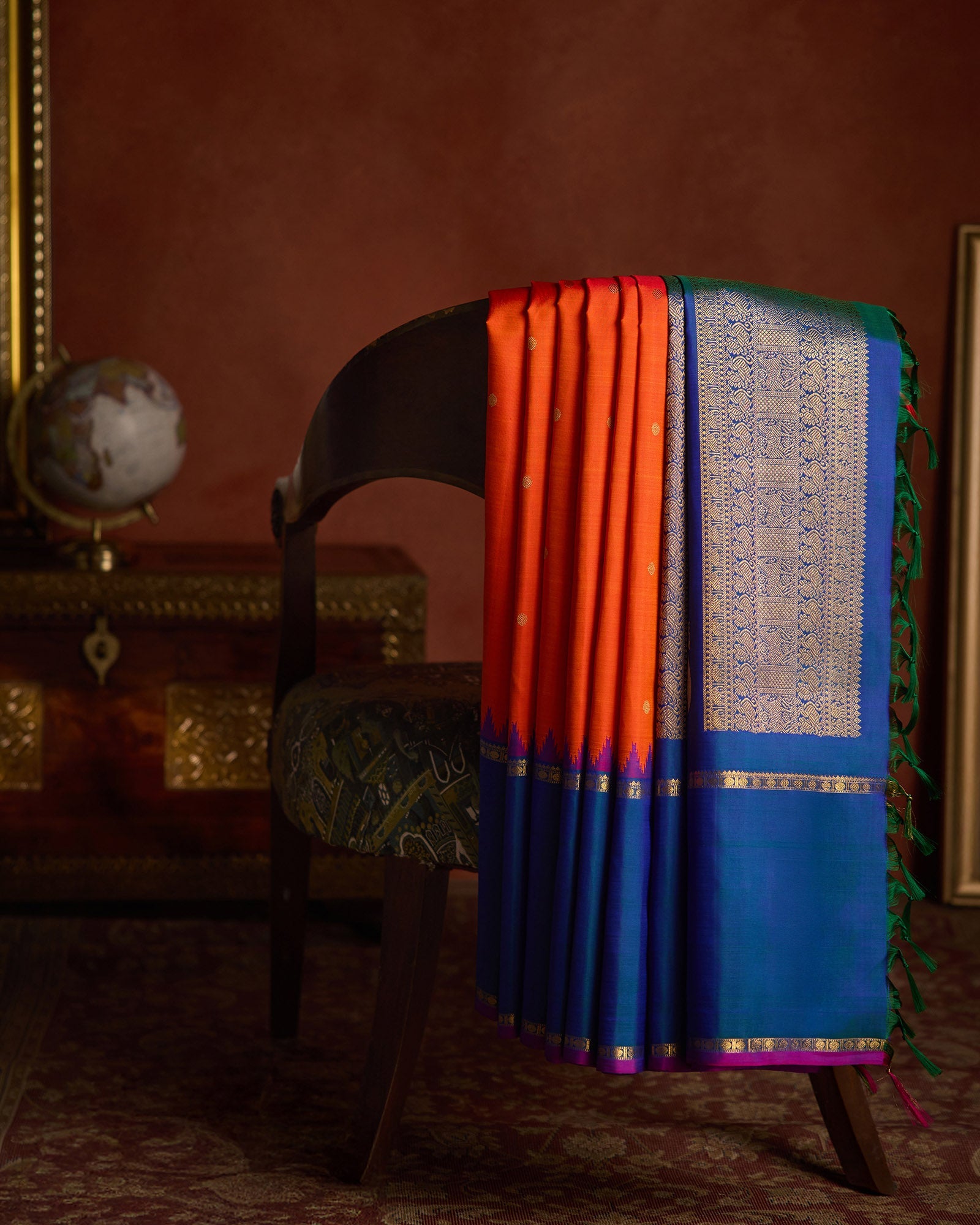 Orange Kanchivaram Silk Saree - 058 of 105