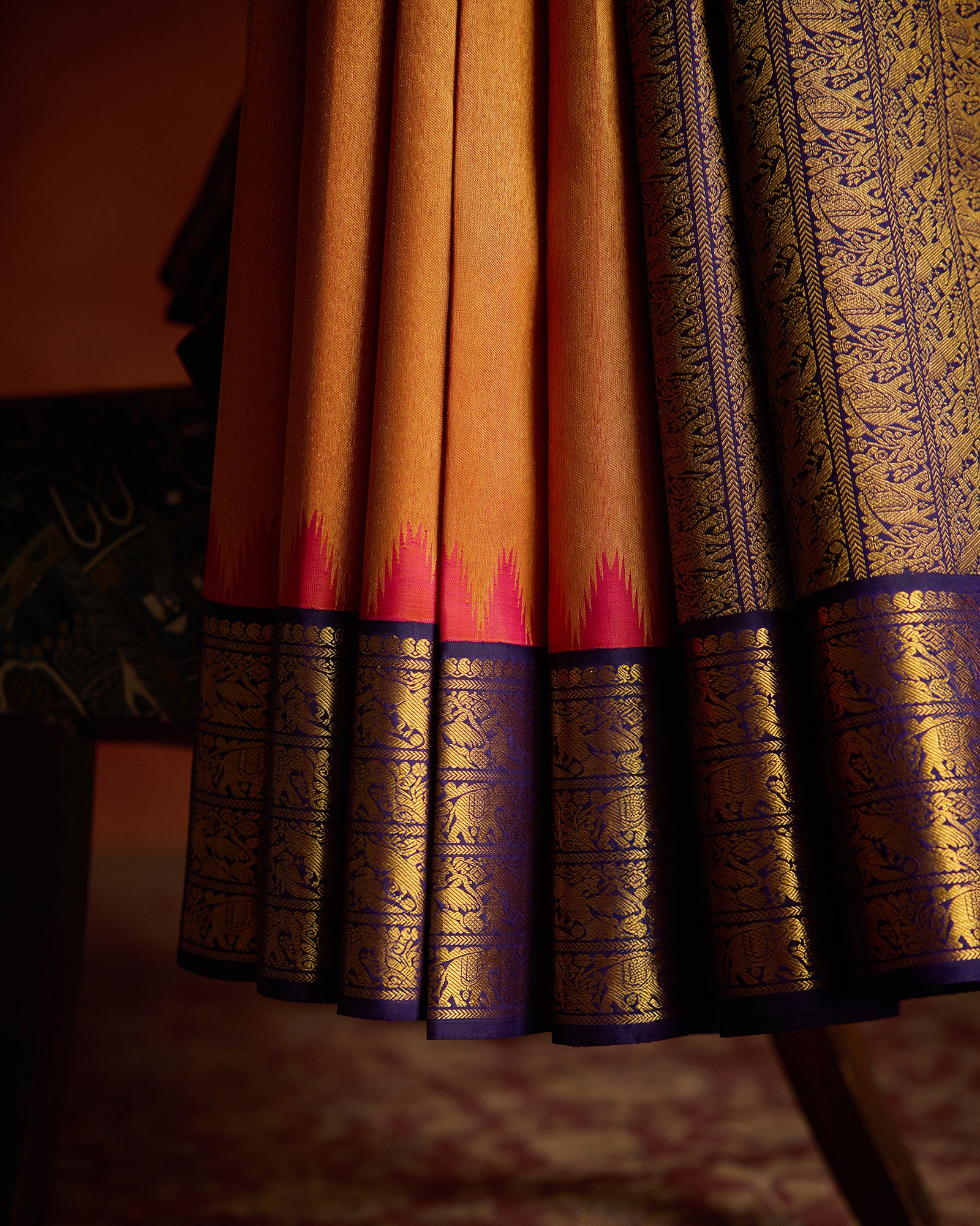 Peach Kanchivaram Silk Saree - 098 of 105