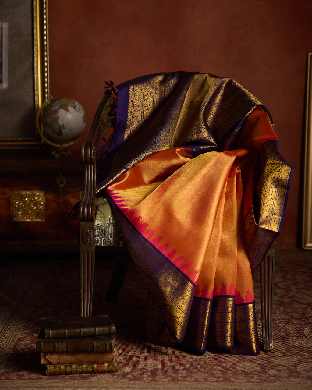 Peach Kanchivaram Silk Saree - 098 of 105
