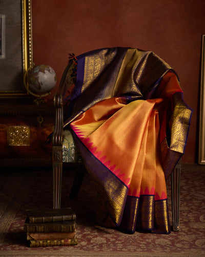 Peach Kanchivaram Silk Saree - 098 of 105