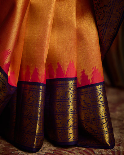 Peach Kanchivaram Silk Saree - 098 of 105