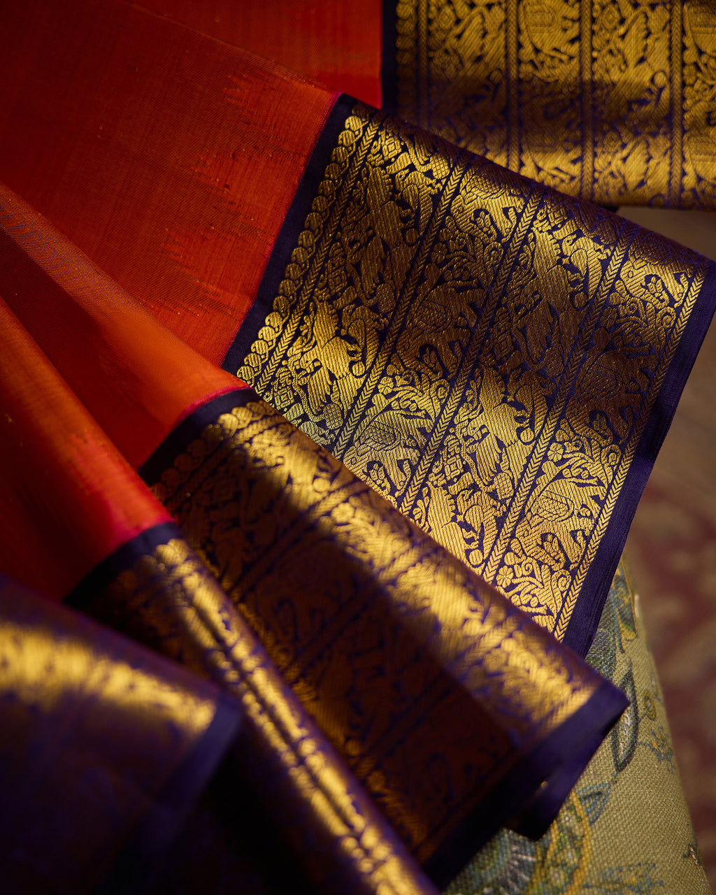 Peach Kanchivaram Silk Saree - 098 of 105