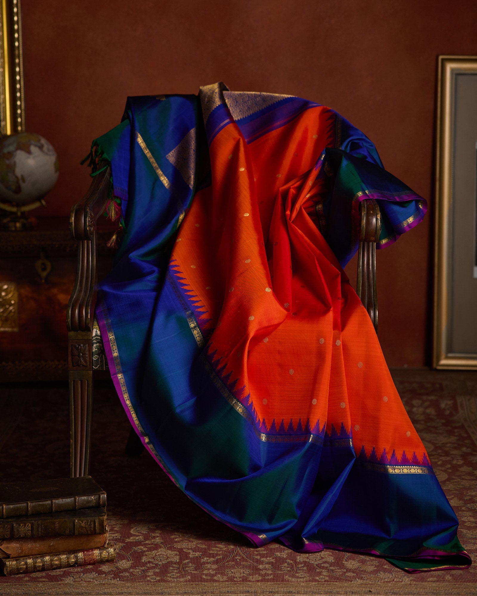 Orange Kanchivaram Silk Saree - 058 of 105