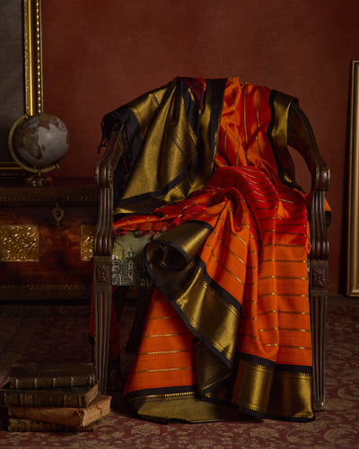 Orange Kanchivaram Silk Saree - 051 of 105