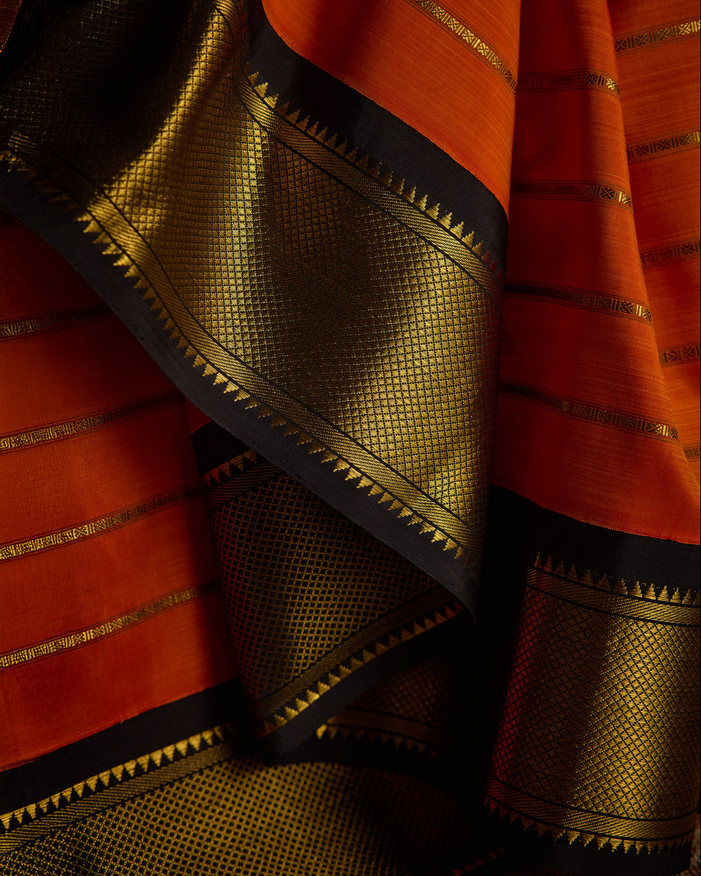 Orange Kanchivaram Silk Saree - 051 of 105