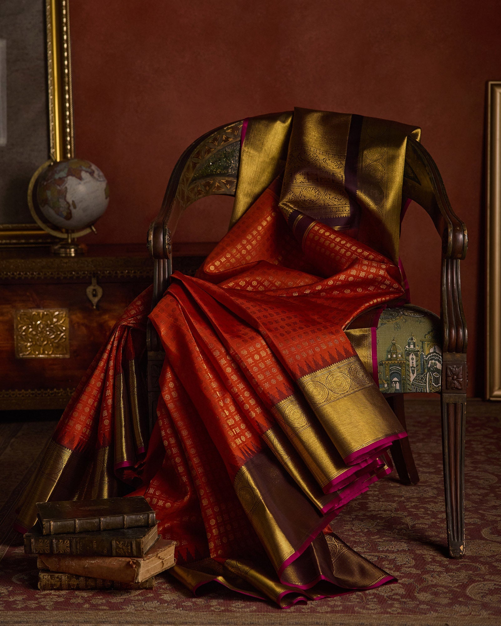 Orange Kanchivaram Silk Saree - 053 of 105