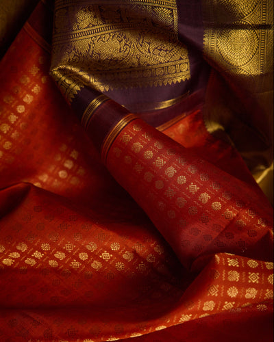 Orange Kanchivaram Silk Saree - 053 of 105