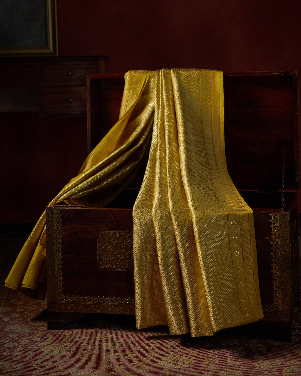 Green & Gold Banarasi Silk Saree - 030 of 105