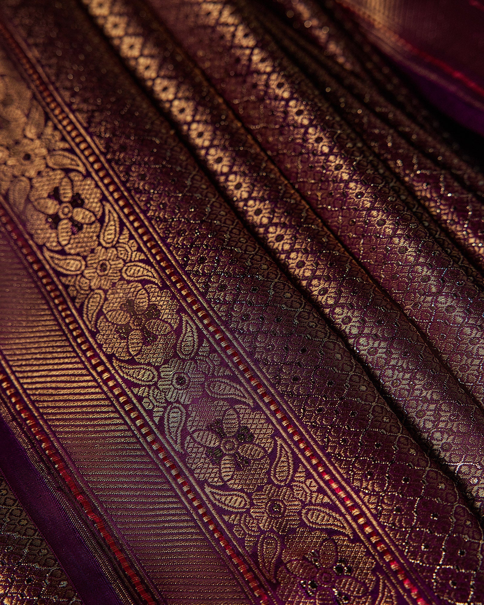 Purple Banarasi Silk Saree - 088 of 105