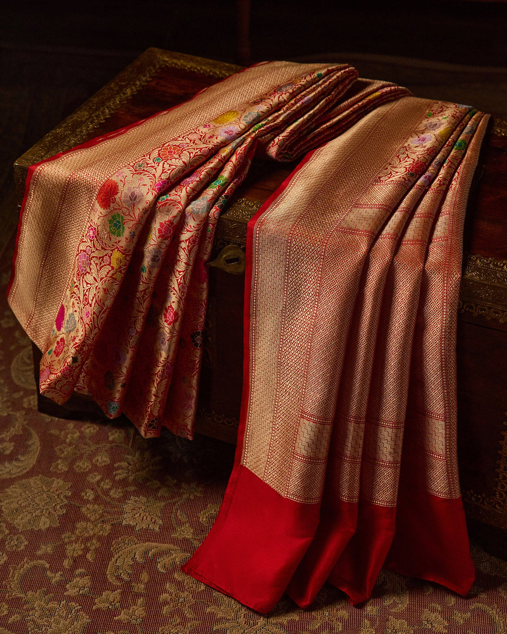 Red Banarasi Silk Saree - 028 of 105