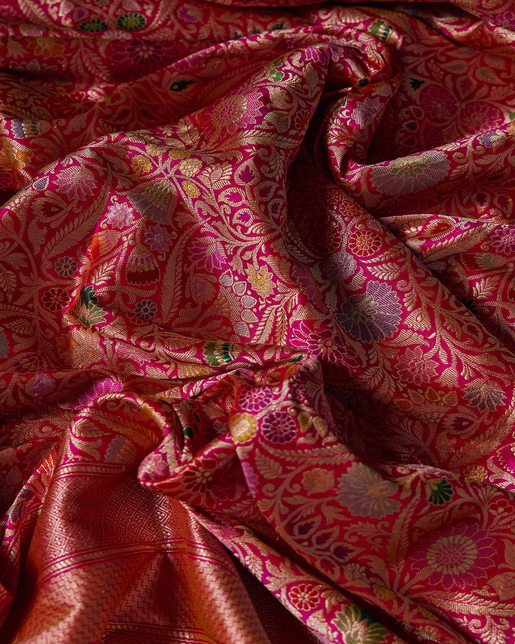 Pink Banarasi Silk Saree - 075 of 105