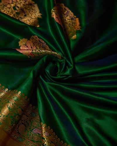 Green Banarasi Silk Saree - 049 of 105