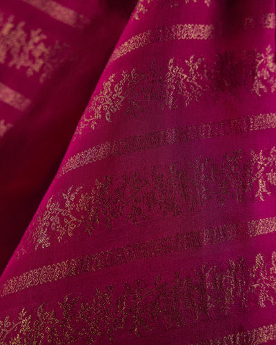 Magenta Pink Mysore Crepe Silk Saree - 011 of 105