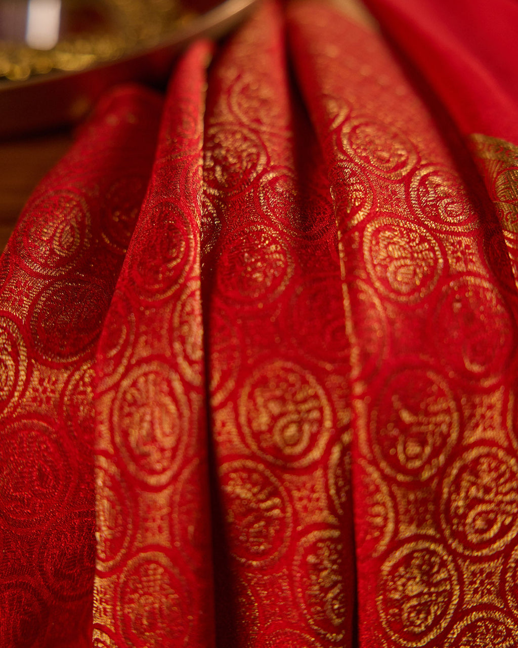 Red Mysore Crepe Silk Saree - 074 of 105