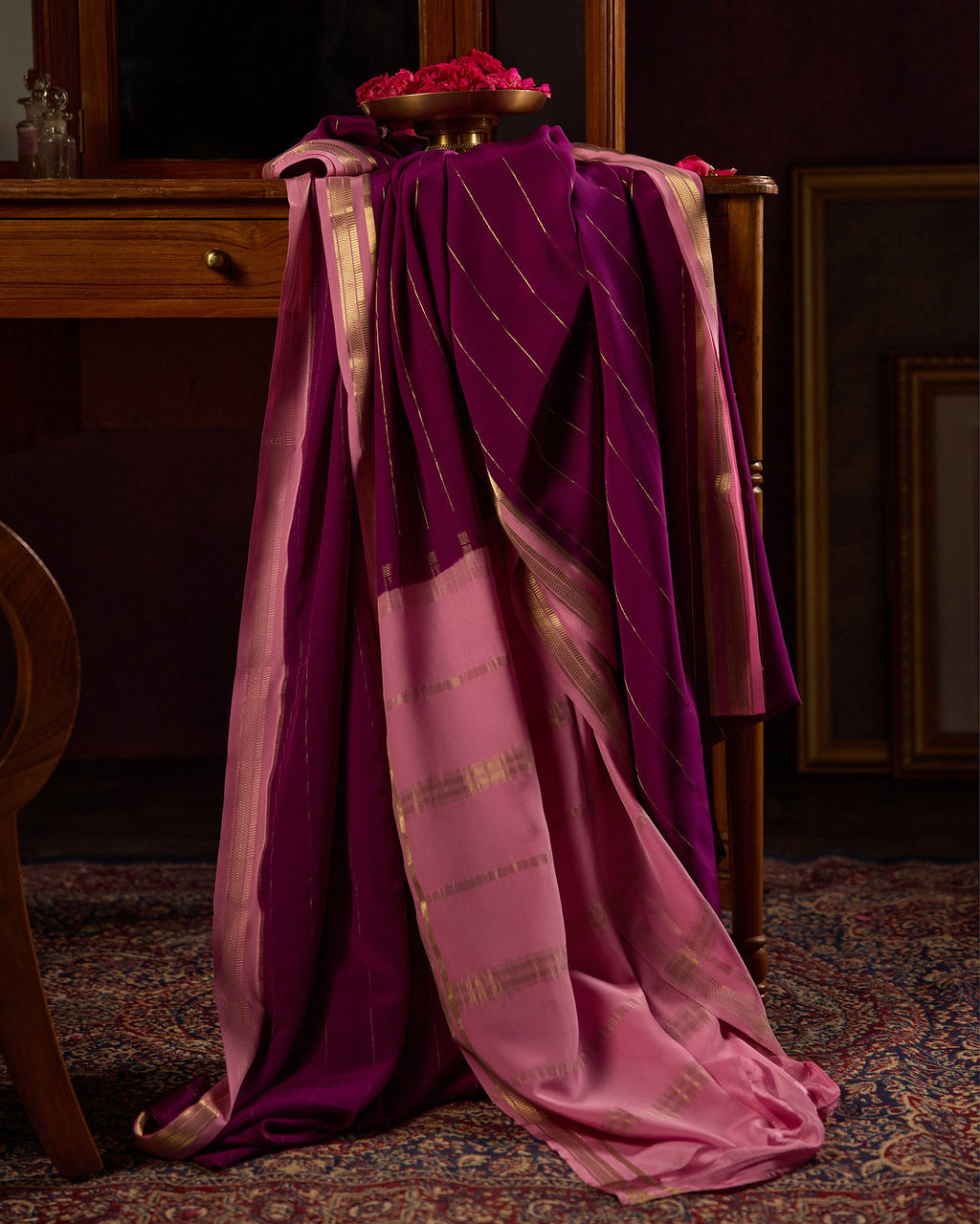 Purple Mysore Crepe Silk Saree - 071 of 105