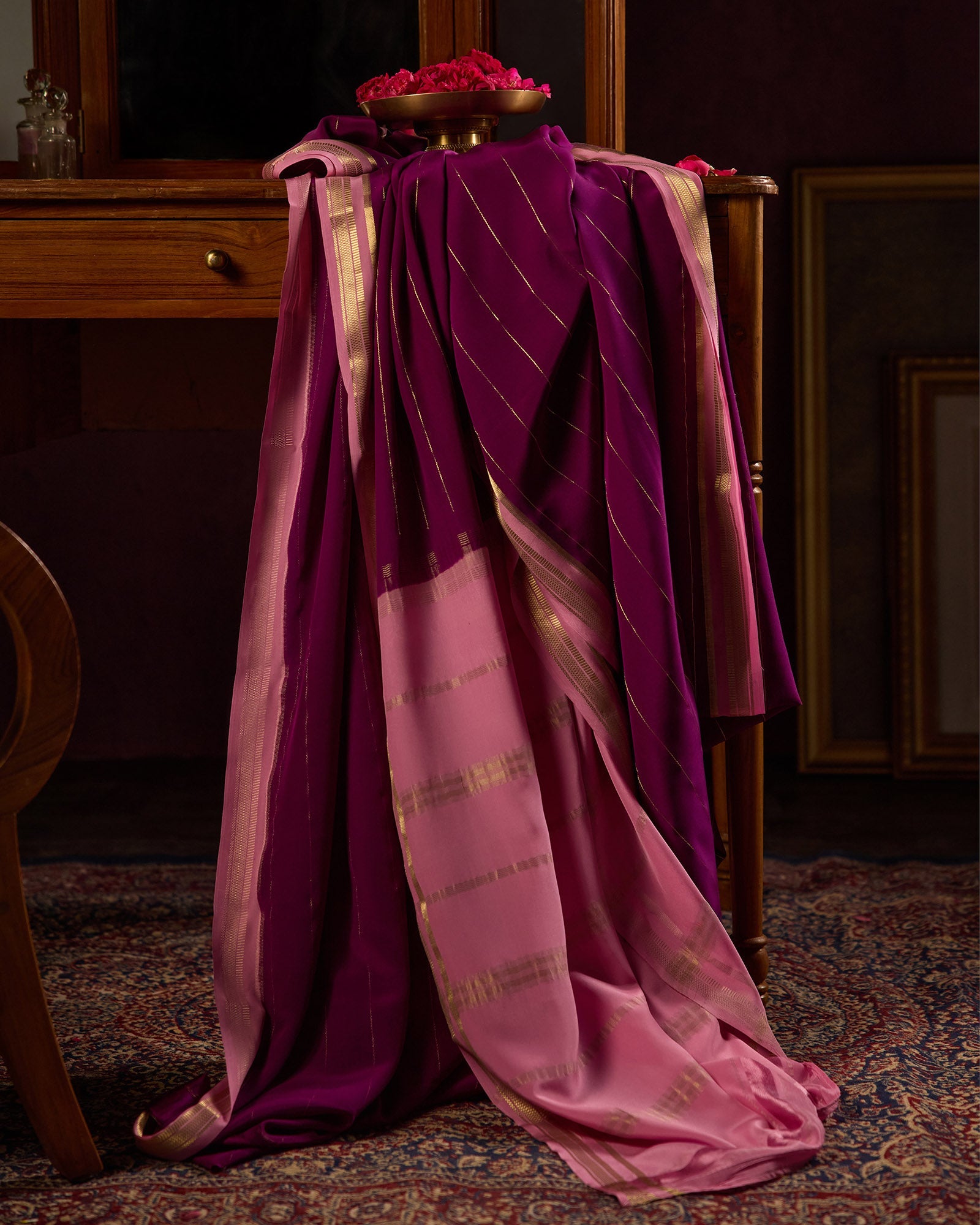 Purple Mysore Crepe Silk Saree - 071 of 105