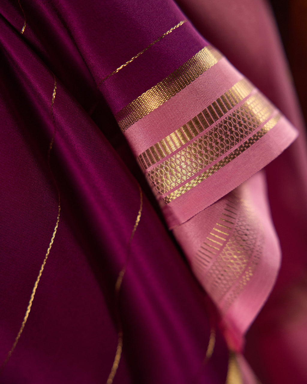 Purple Mysore Crepe Silk Saree - 071 of 105