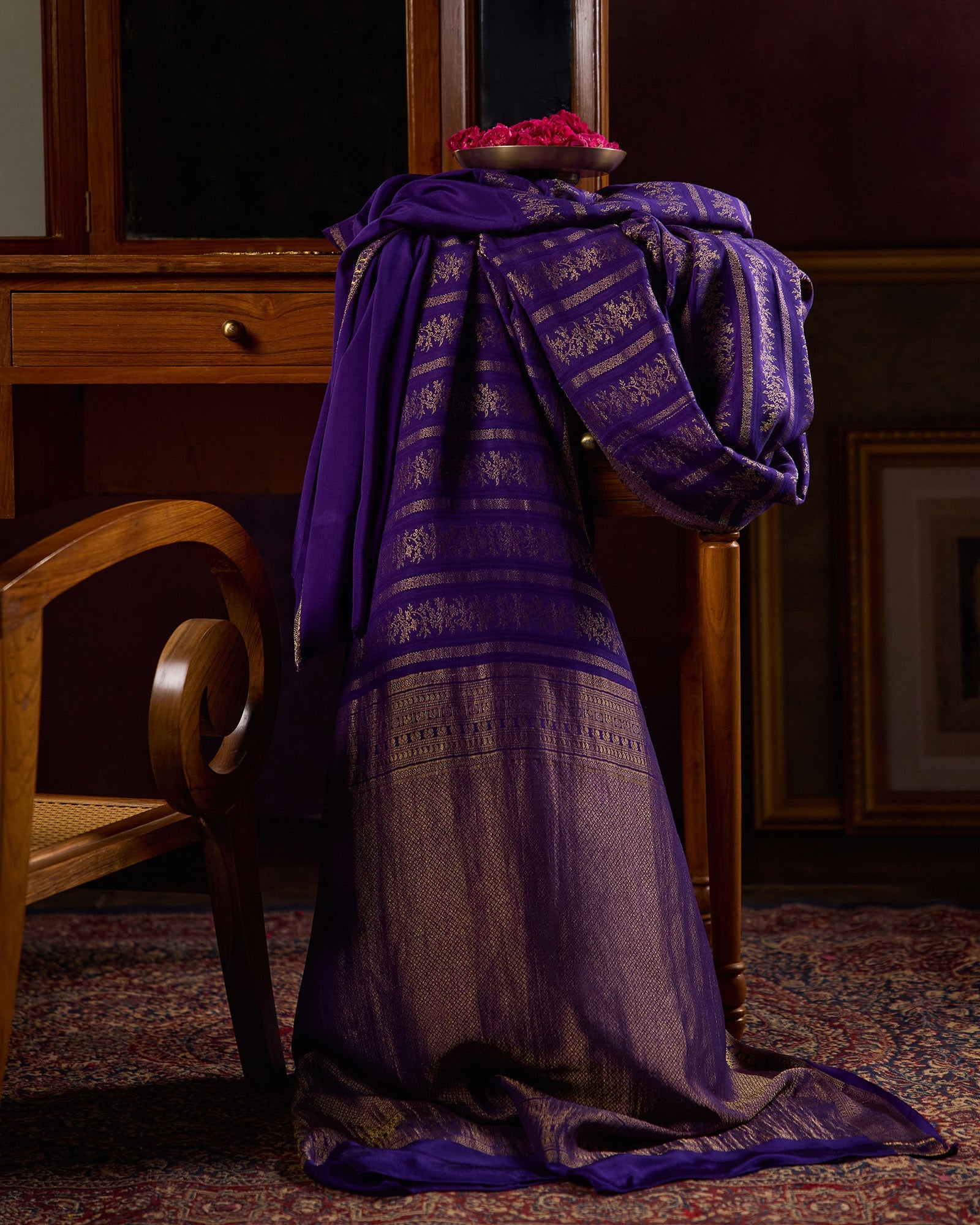 Blue Mysore Crepe Silk Saree - 010 of 105