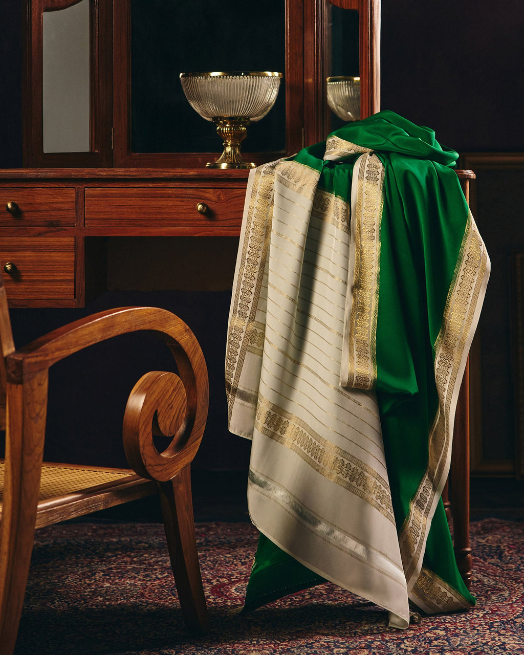 Green Mysore Crepe Silk Saree - 070 of 105