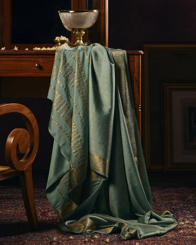 Blue Mysore Crepe Silk Saree - 016 of 105