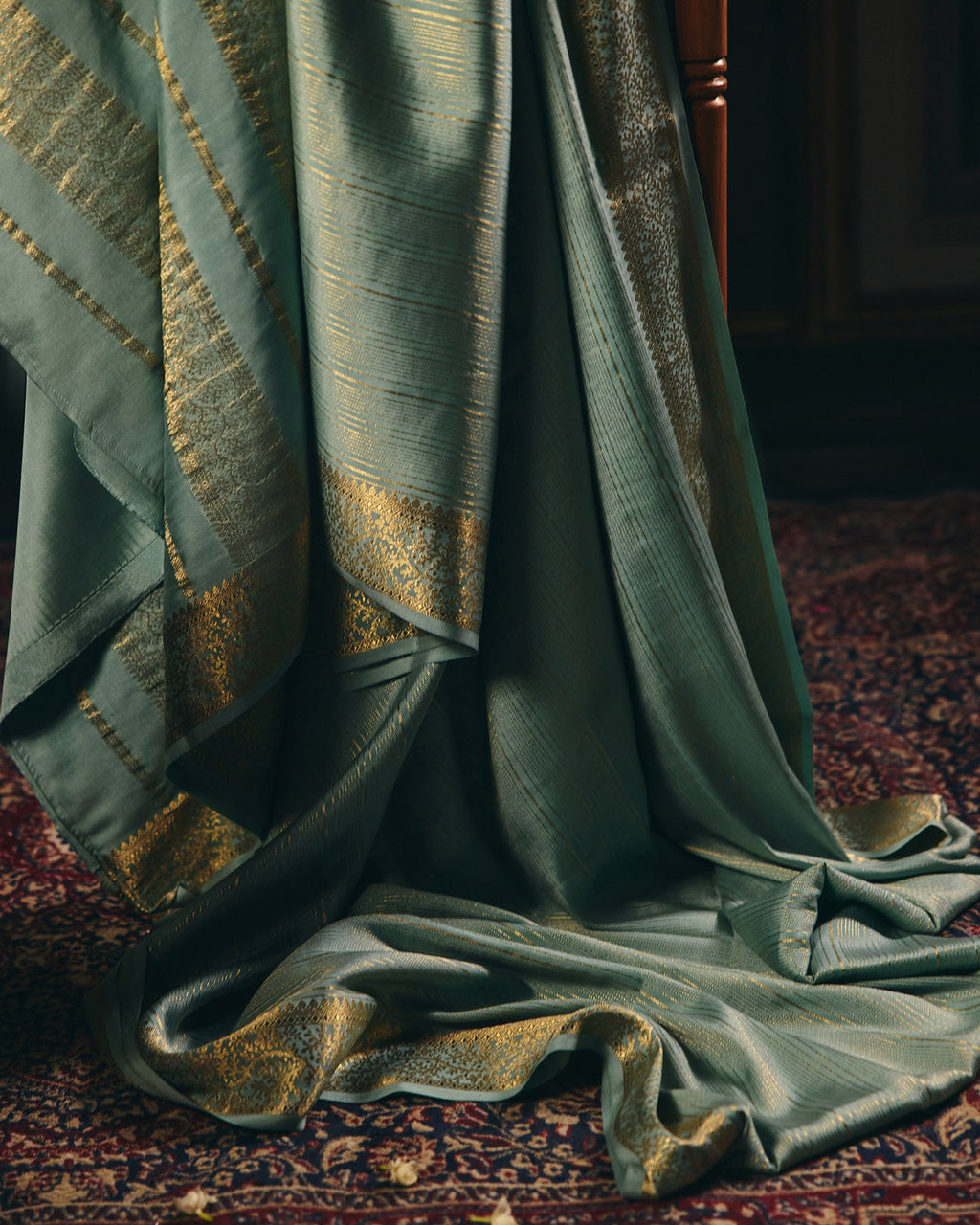 Blue Mysore Crepe Silk Saree - 016 of 105