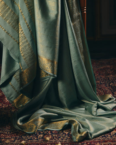 Blue Mysore Crepe Silk Saree - 016 of 105