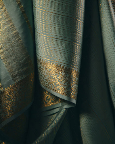 Blue Mysore Crepe Silk Saree - 016 of 105