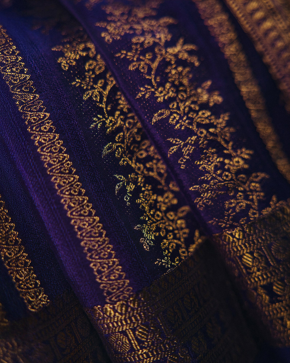 Violet Mysore Crepe Silk Saree - 010 of 105