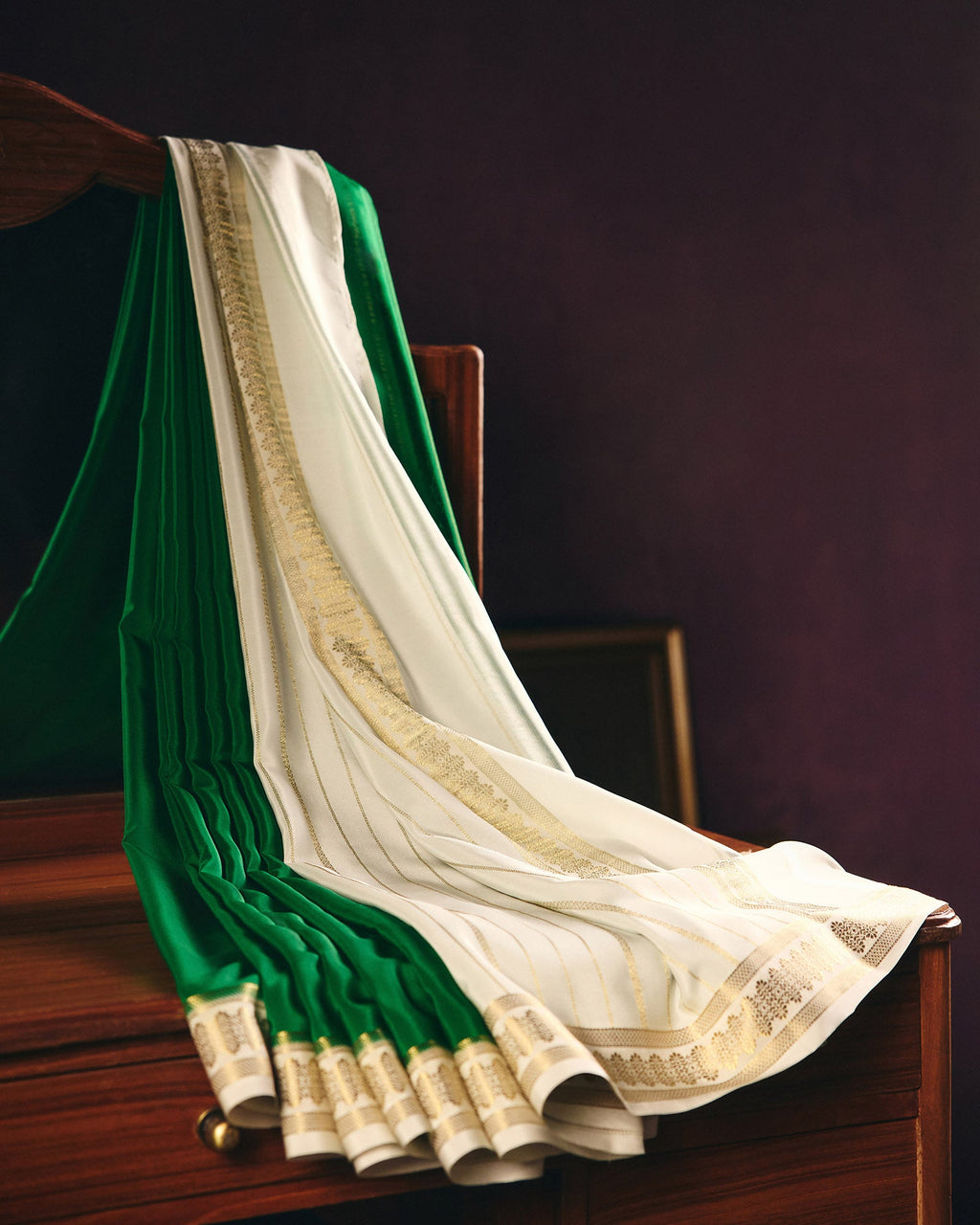 Green Mysore Crepe Silk Saree - 070 of 105