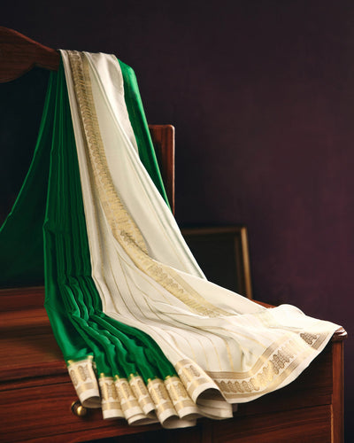 Green Mysore Crepe Silk Saree - 070 of 105