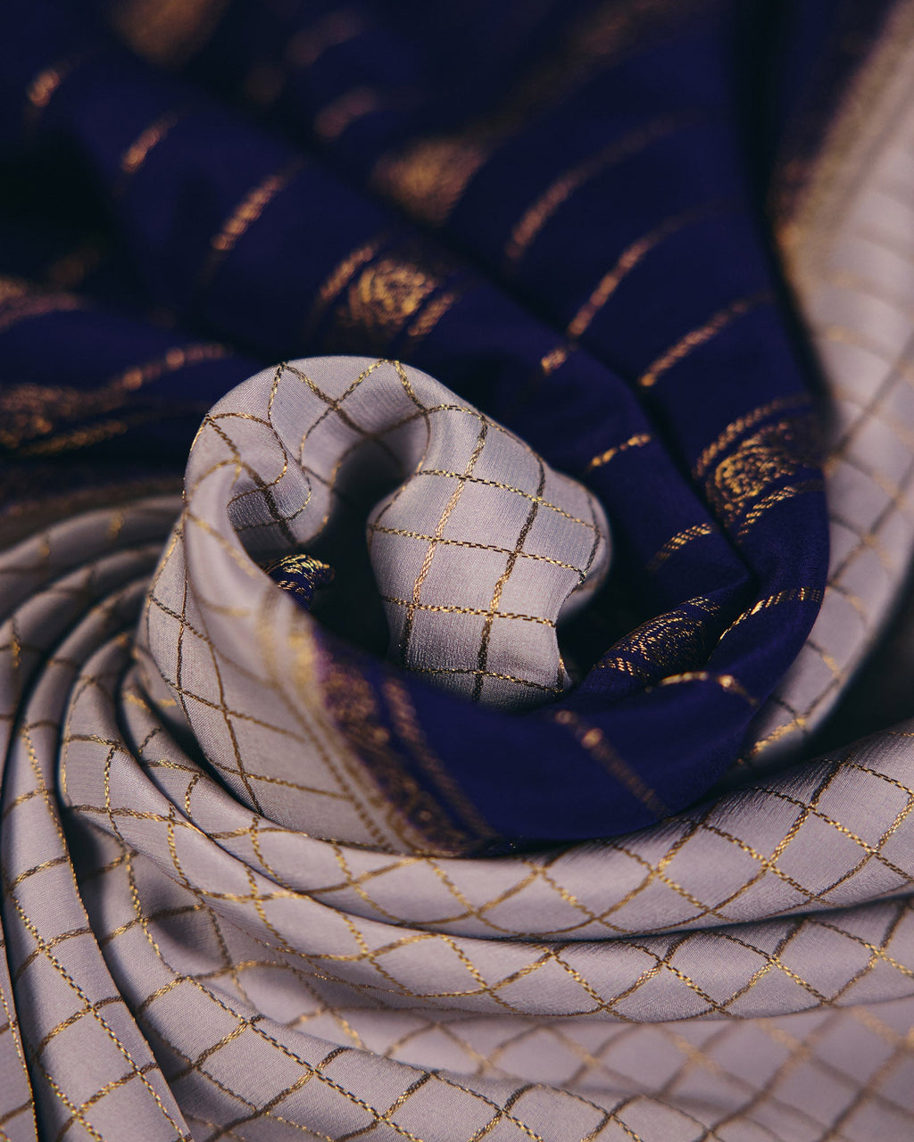 Grey Mysore Crepe Silk Saree - 015 of 105