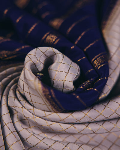 Grey Mysore Crepe Silk Saree - 015 of 105