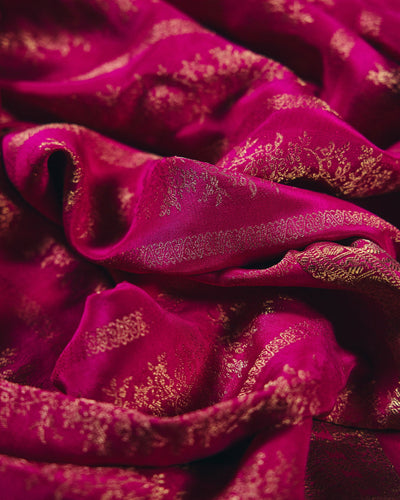 Magenta Pink Mysore Crepe Silk Saree - 011 of 105
