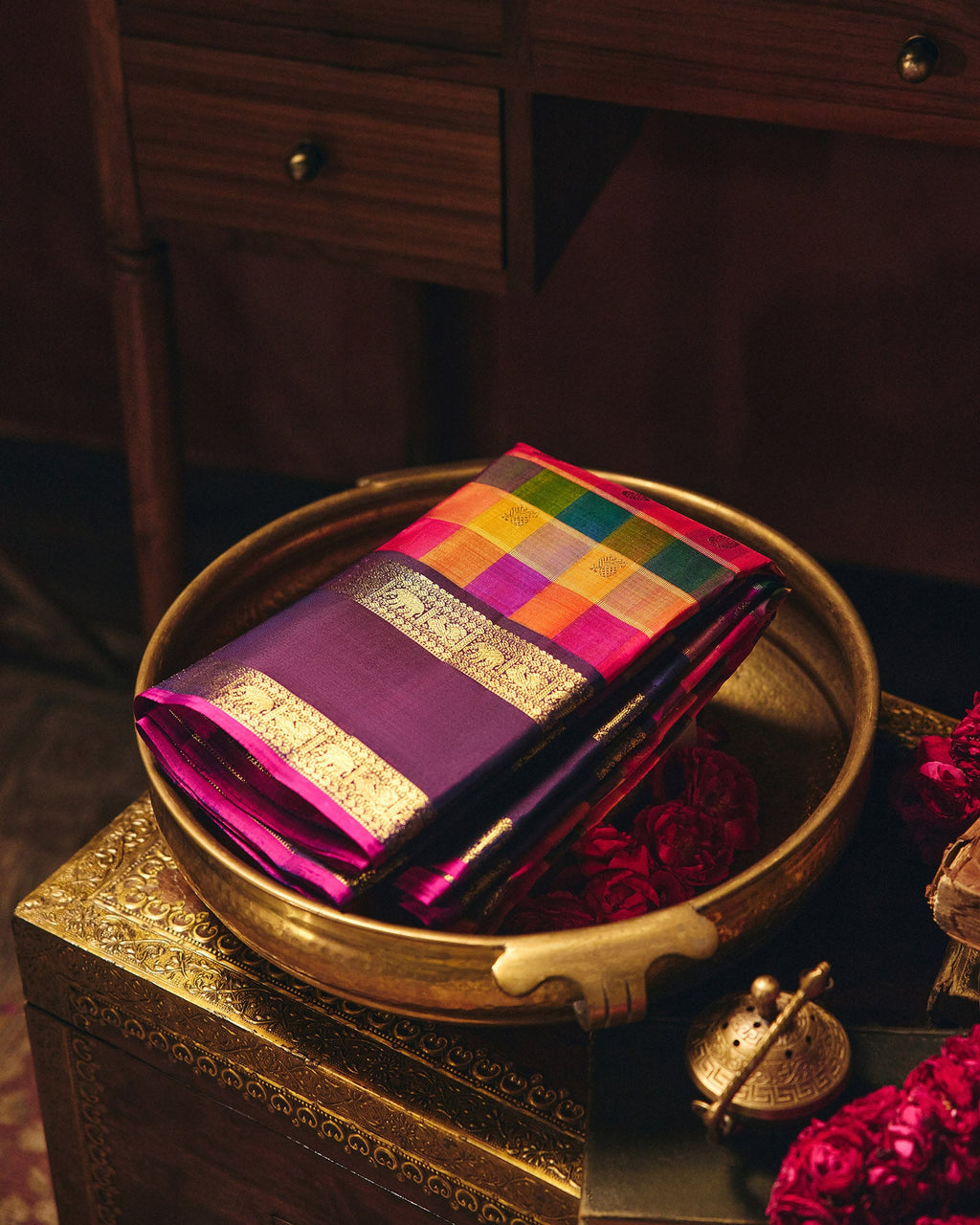 Multicolour Kanchivaram Silk Saree - 018 of 105
