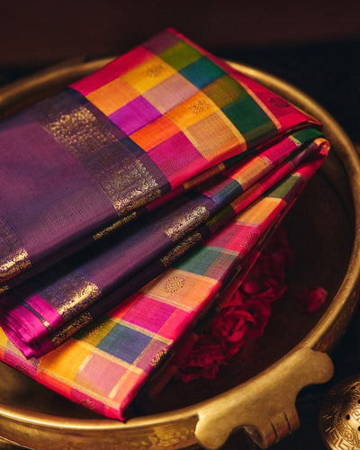 Multicolour Kanchivaram Silk Saree - 018 of 105