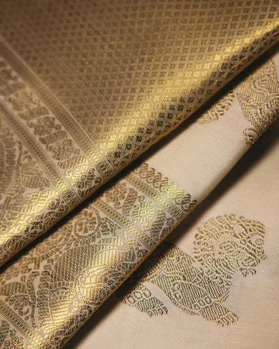 Off-White Kanchivaram Silk Saree - 093 of 105
