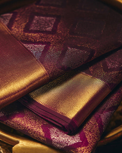 Dark Magenta Kanchivaram Silk Saree - 038 of 105