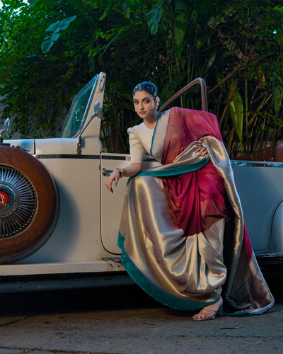 Maroon Banarasi Georgette Silk