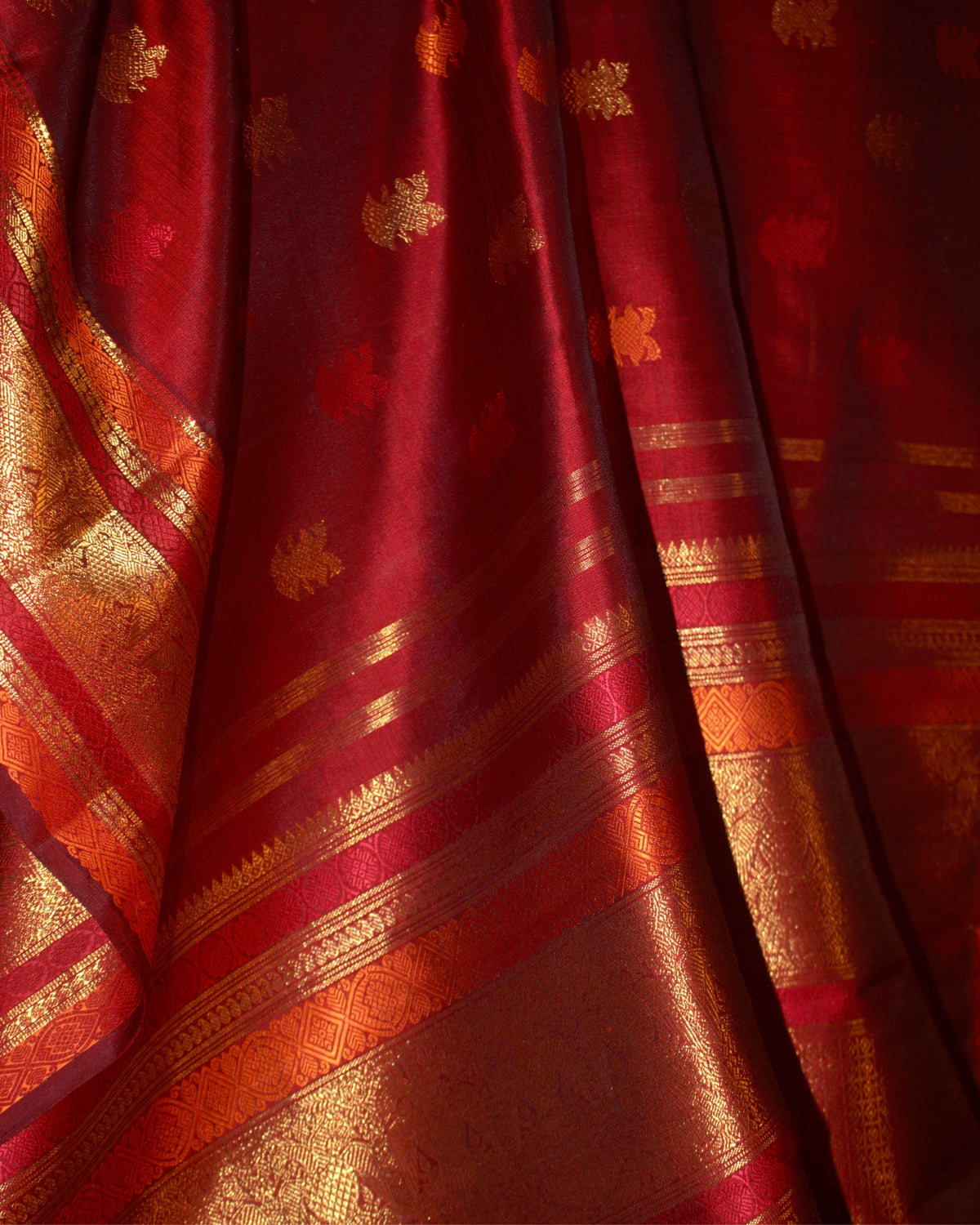 Maroon Kanchivaram Silk Saree