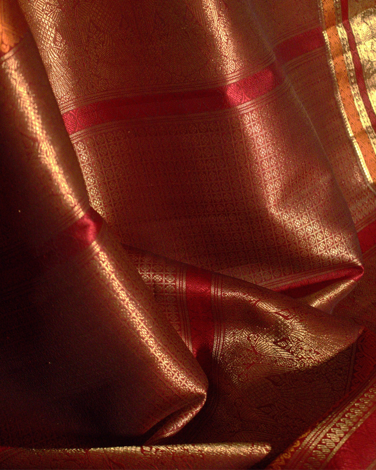 Maroon Kanchivaram Silk Saree
