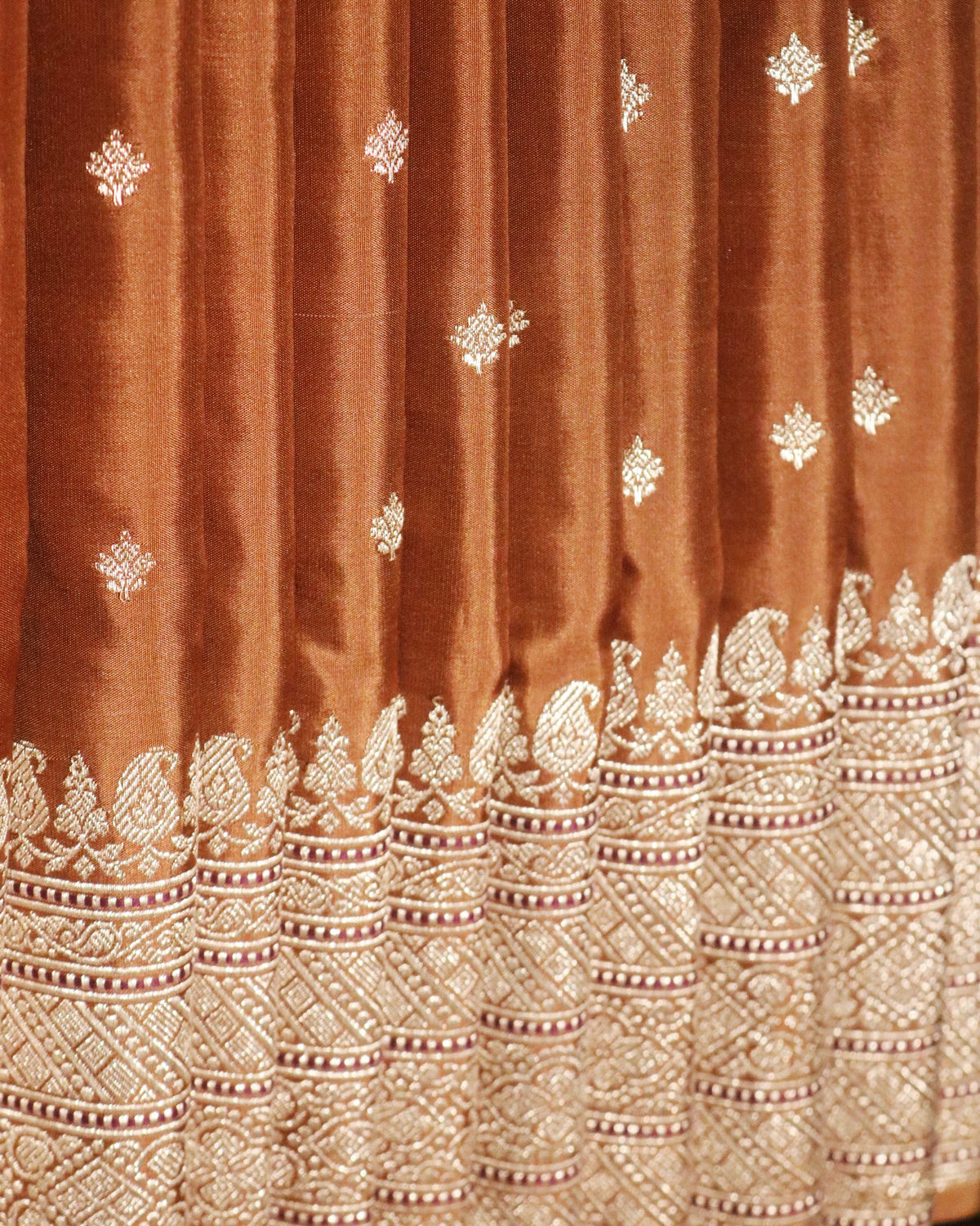 Brown Banarasi Silk Saree