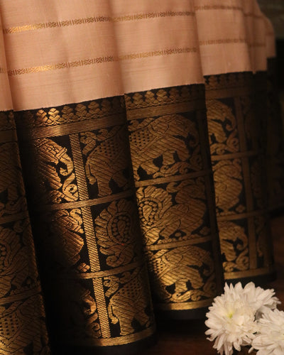 Ivory Kanchivaram Silk Saree