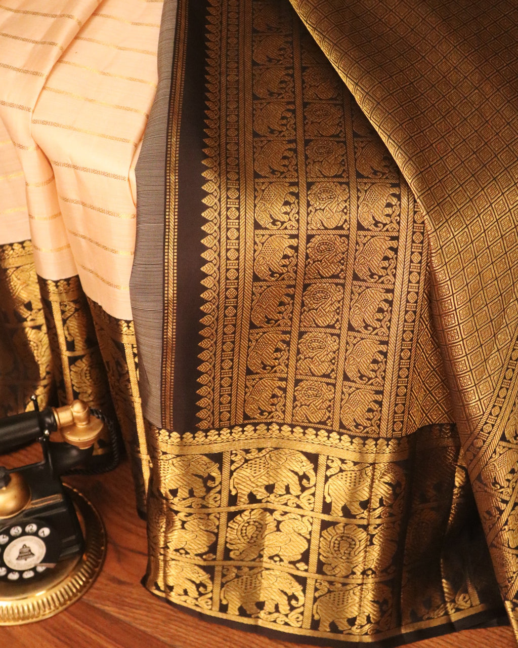 Ivory Kanchivaram Silk Saree